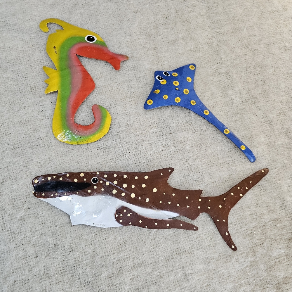 Unique Handmade Recycled Metal Fish Decor